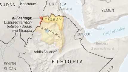 Disputed area between Ethiopia and Sudan