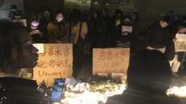protest signs in Shanghai