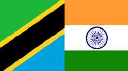 Flags of India and Tanzania