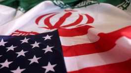 USA and Iranian flags