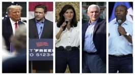 Donald Trump,Ron DeSantis,Nikki Haley,Mike Pence andTim Scott