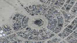 An overview of Burning Man festival in Nevada